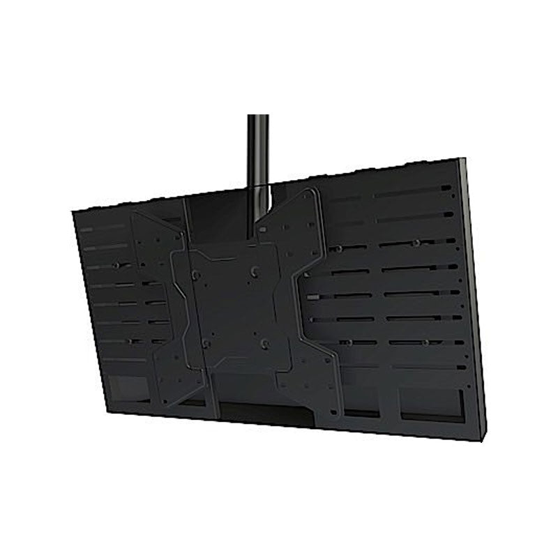 Crimson ADCPU50 Secure CPU Control Box Bracket for Ceiling Mounts, rear of a large display installed on a ceiling pole mount