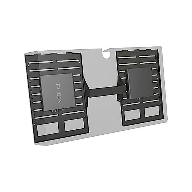 Crimson ADCPU50 Secure CPU Control Box Bracket for Ceiling Mounts, dual slotted component trays in a front view