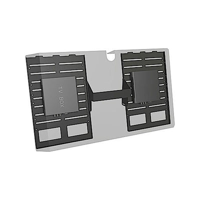 Crimson ADCPU50 Secure CPU Control Box Bracket for Ceiling Mounts, dual slotted component trays in a front view