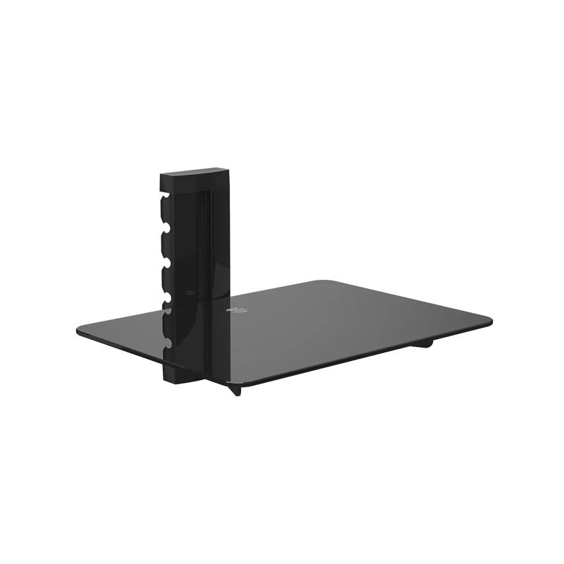 AVF Adjustable Single AV Component Shelf (Black Glass) AS100-A