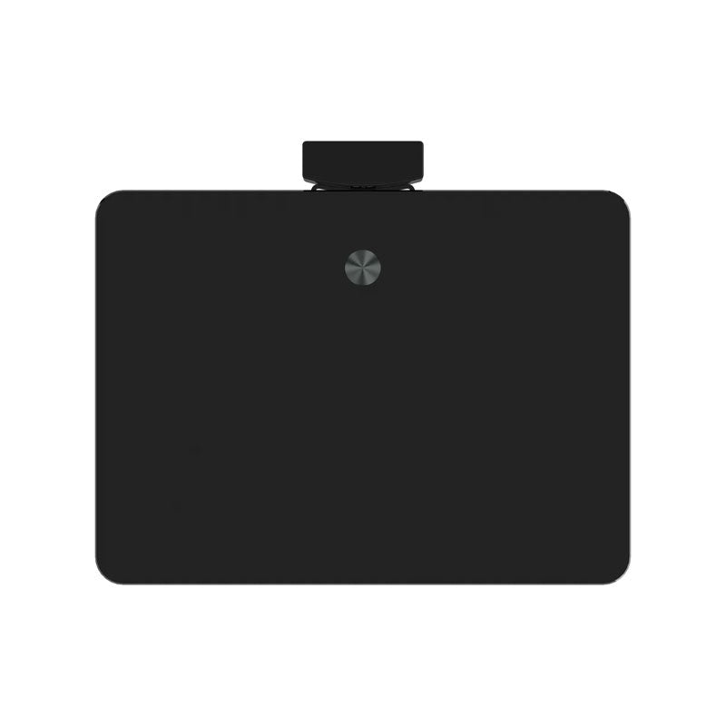 AVF Adjustable Dual AV Component Shelves AS200-A, black wall-mounted tablet enclosure front view