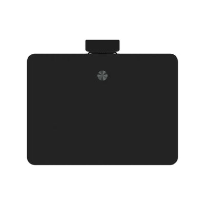 AVF Adjustable Dual AV Component Shelves AS200-A, black wall-mounted tablet enclosure front view