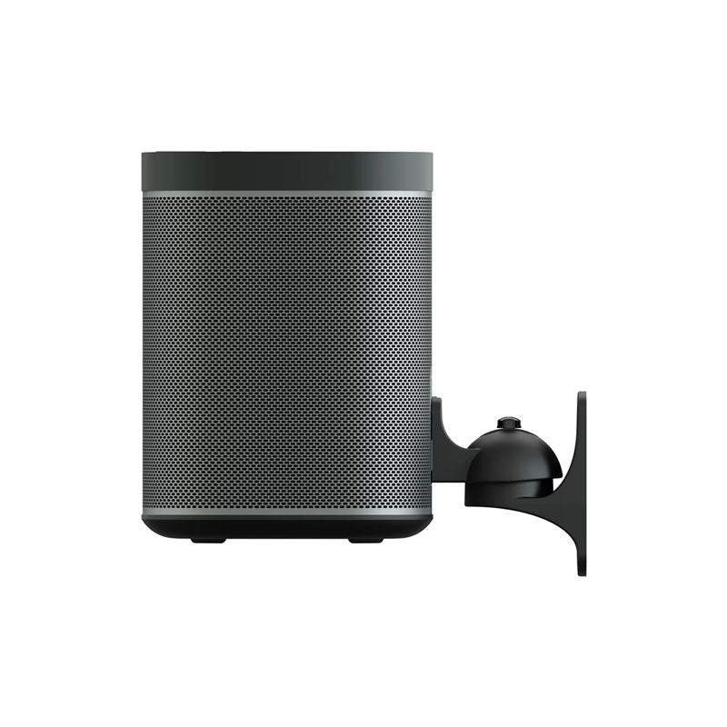 AVF Tilt and Turn Speaker Wall Mount Pair EAK50B-A, spherical wall mount with speaker, front view