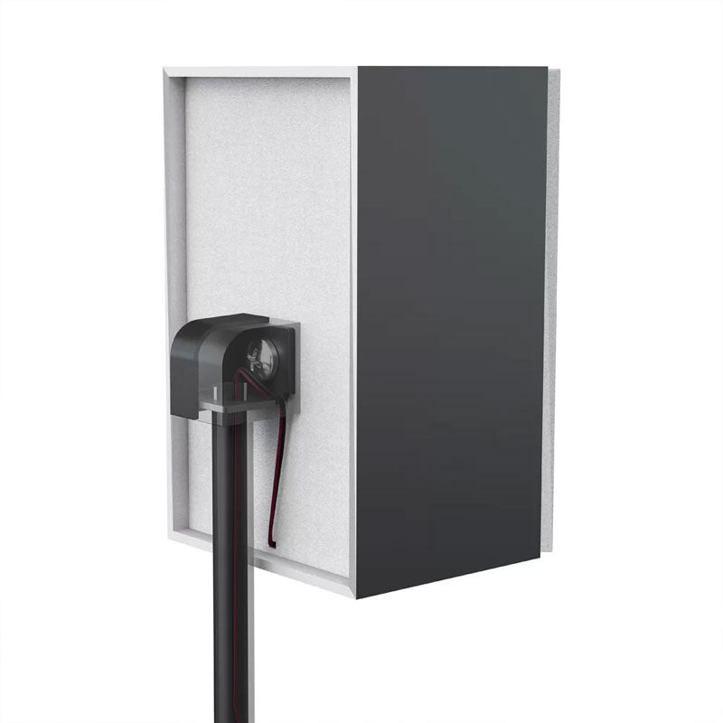 AVF Pair of Universal Surround Sound Speaker Stands EAK80B-A, speaker cable routing through rear clamp