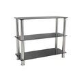 AVF Black Glass 3 Tier Shelving Unit (Chrome) S13-A