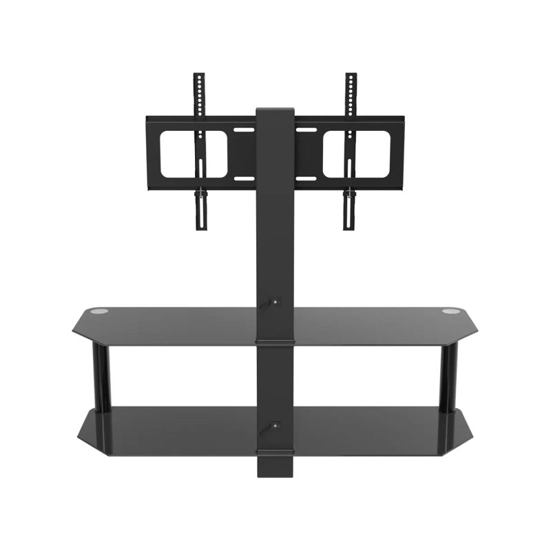 AVF Classic Glass Corner TV Stand with Mount SDCL1140BB-A, glass-shelf TV stand rear view