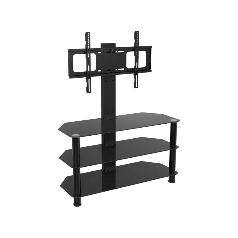 AVF Classic Glass Corner TV Stand with Mount (3 Shelf, Black) SDCL900BB-A