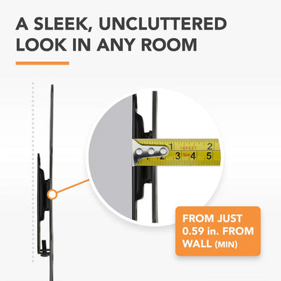 AVF SwiftMount Low Profile TV Wall Mount SWIFT200-AP, low-profile wall clearance diagram