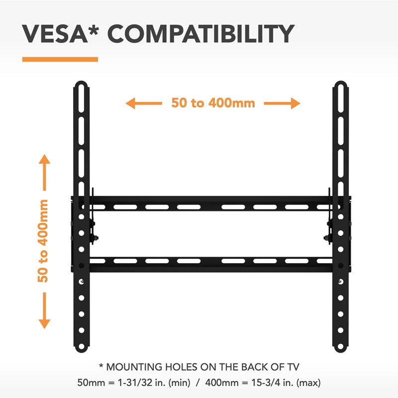 AVF SwiftMount Tilting TV Wall Mount SWIFT410-AP, wall mount VESA compatibility diagram
