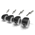 Audio Visual Furniture Caster Kit (Fits LEL021 and LEL023, 4 pk) 50CAS