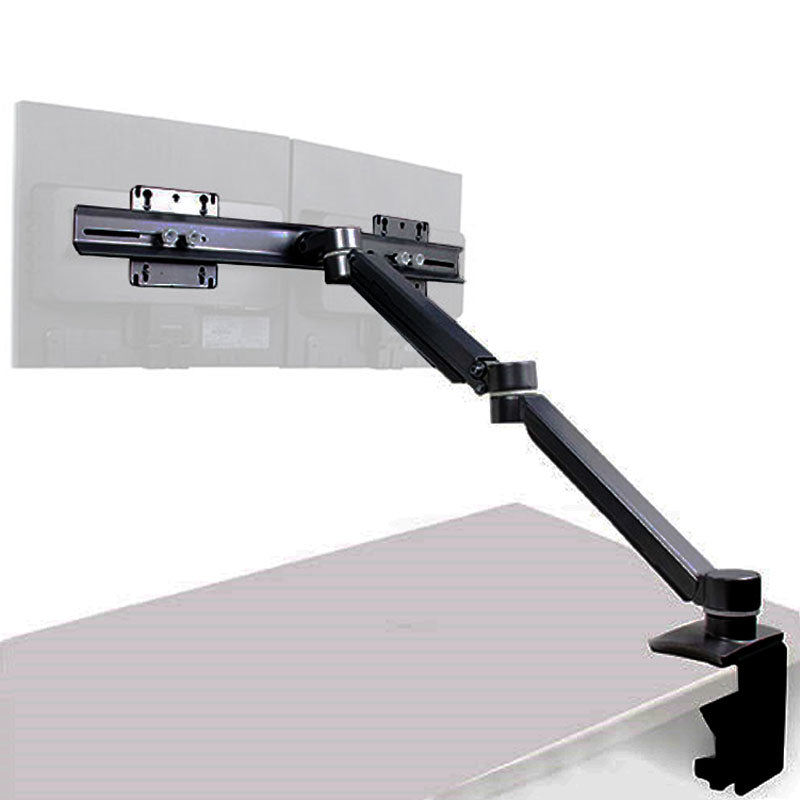 Audio Visual Furniture - VFI 15-22 inch Dual Adjustable Monitor Arm for Carts or Podiums (Black) C900D