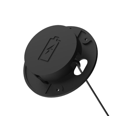 Audio Visual Furniture Wireless Charging Station CHGQIB, round desk grommet cable cover open