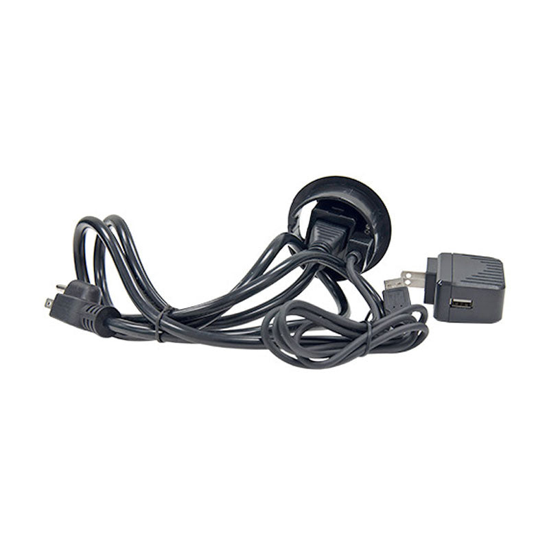 Audio Visual Furniture Round Cable Well (1x AC Out, USB) CUB3
