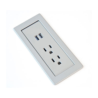 Audio Visual Furniture Power Panel (Black or Silver) CUB4