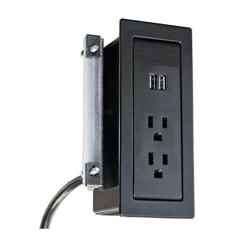 Audio Visual Furniture Power Panel (Black or Silver) CUB4