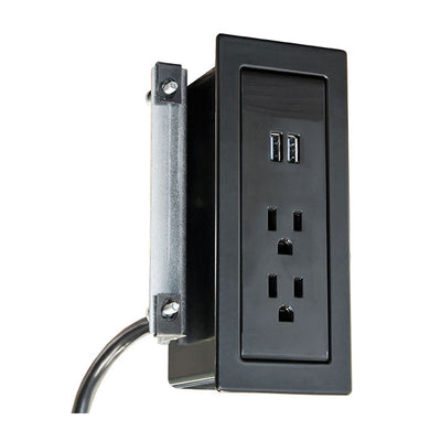 Audio Visual Furniture Power Panel (Black or Silver) CUB4