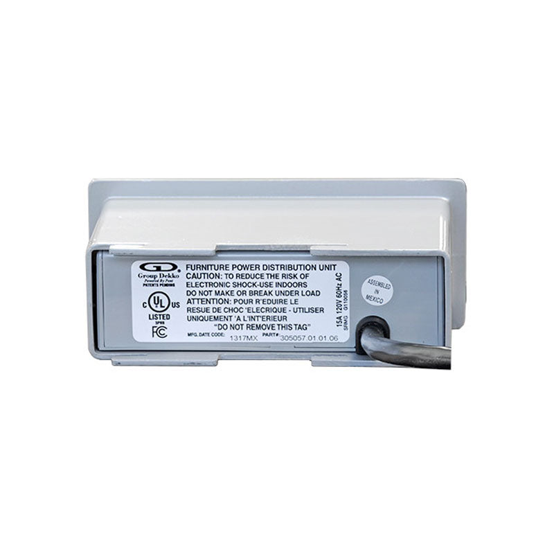 Audio Visual Furniture Power Panel (Black or Silver) CUB4
