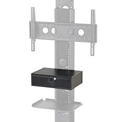 Audio Visual Furniture Rack Mount Electronics Lockbox (Black) LB3