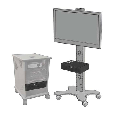 Audio Visual Furniture Rack Mount Electronics Lockbox (Black) LB3