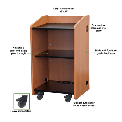 Audio Visual Furniture Open Flat Top Lectern (Various) LE3060