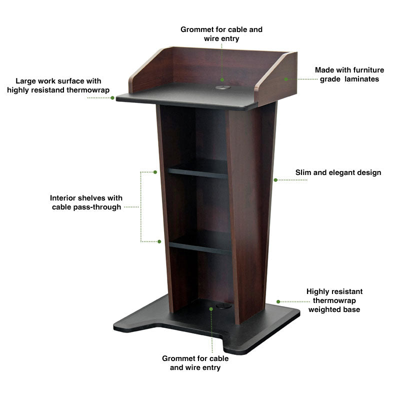 Audio Visual Furniture Slim Lectern (Various) LE402