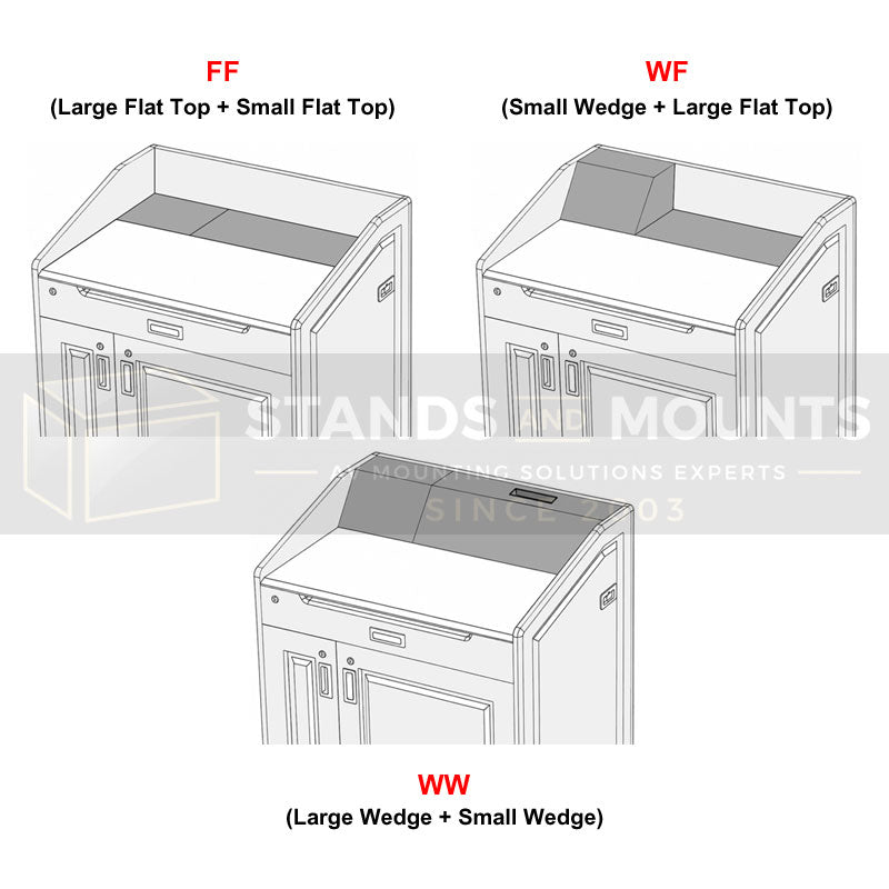 Audio Visual Furniture Executive Multimedia Lectern (14RU) LEX36