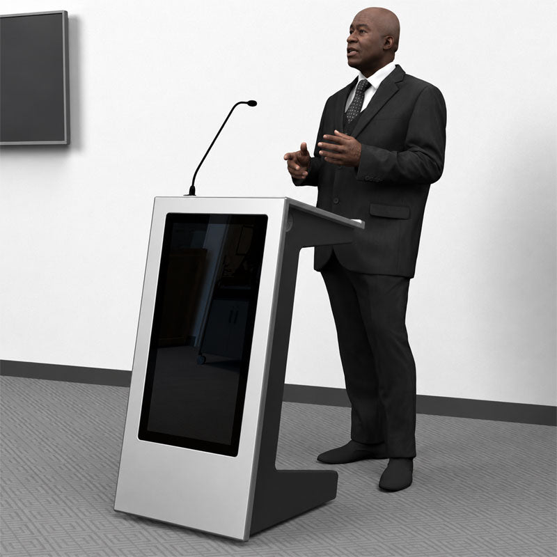 AVFI Audio Visual Furniture Modern Mobile Lectern (Touch PC, LCD) LEX72-PC-FS