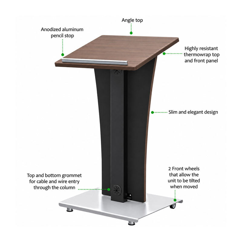 Audio Visual Furniture Curved Lectern (Various) LEXYZ20-C