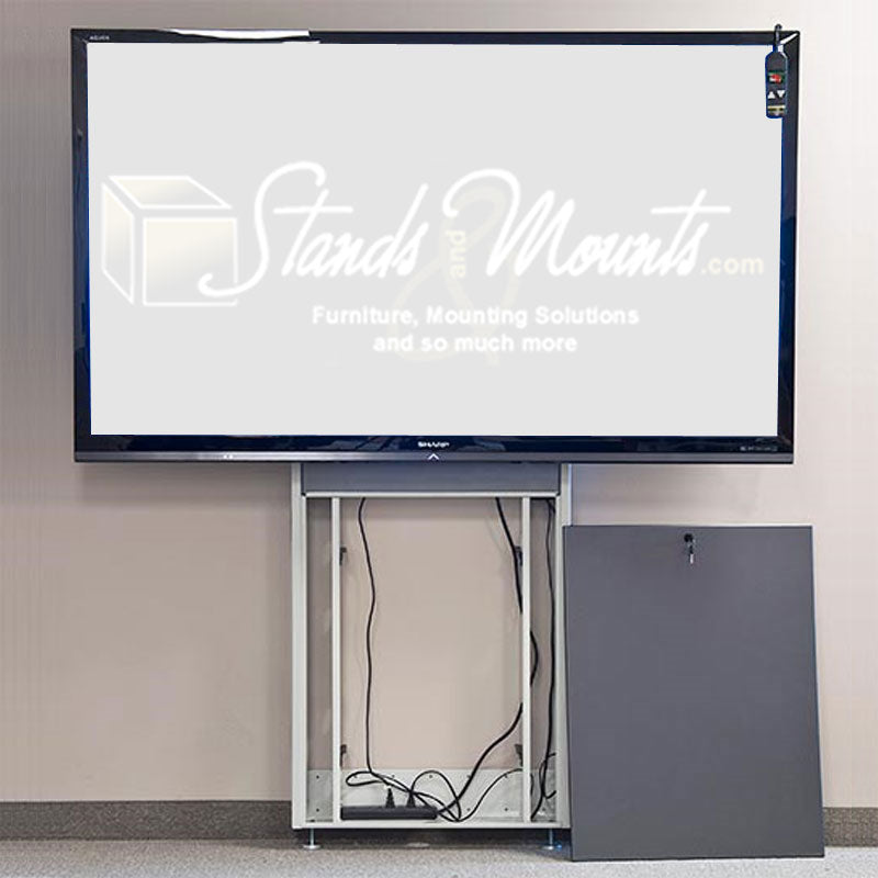 Audio Visual Furniture Large Wall Mounted Electric Lift Stand, LFT7000WM-S