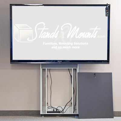Audio Visual Furniture Extra Large Wall Mounted Electric Lift Stand, LFT7000WM-XL