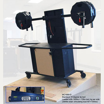 Audio Visual Furniture Large Dual Display Metal Cart (Black) MC1000-D