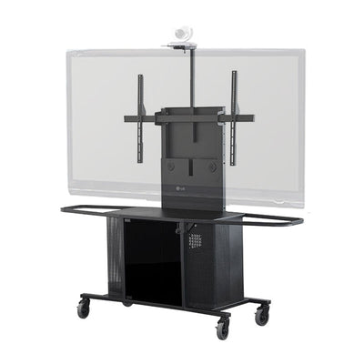 Audio Visual Furniture Extra Large Display Metal Cart (Black) MC1000-XL