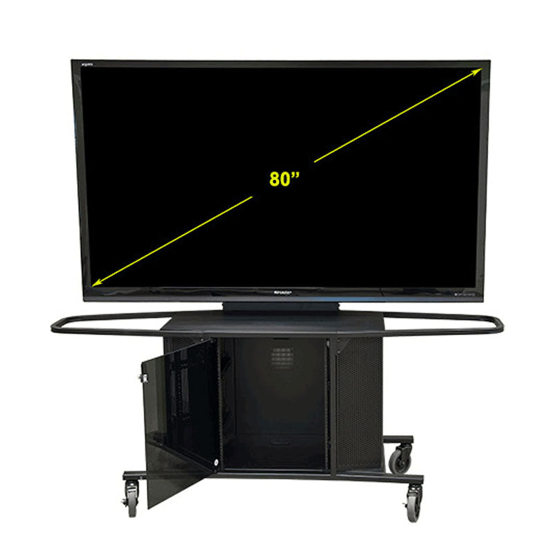 Audio Visual Furniture Extra Large Display Metal Cart (Black) MC1000-XL
