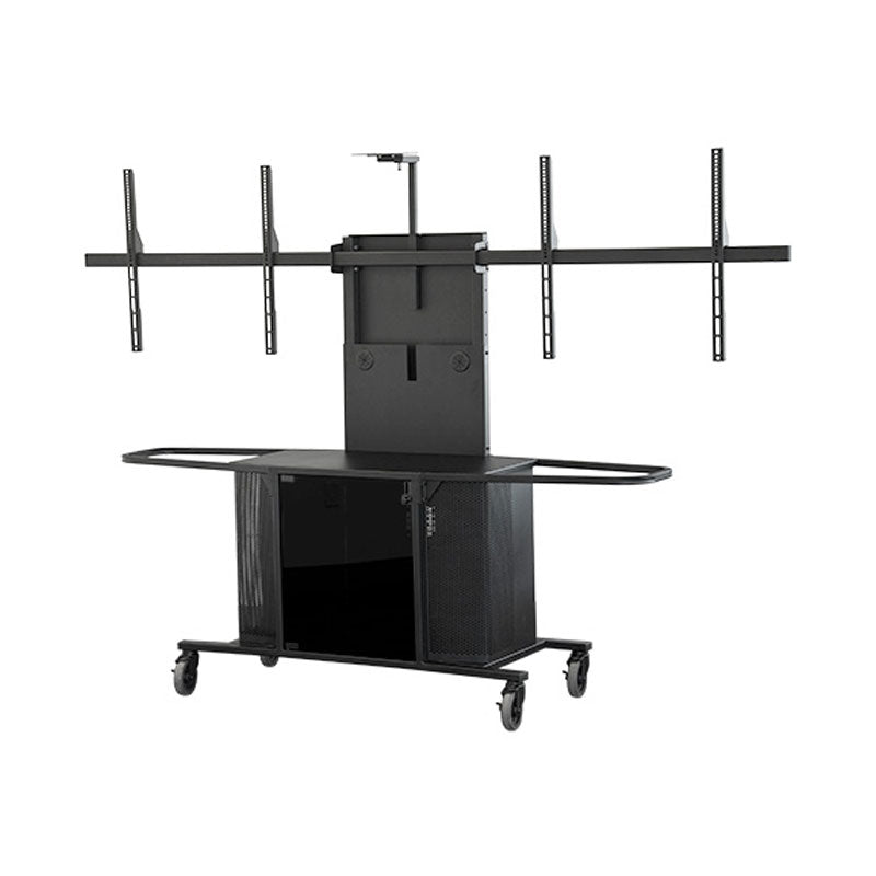Audio Visual Furniture Extra Large Dual Display Cart MC1000-XLD PACKAGE L