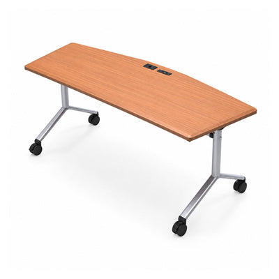 Audio Visual Furniture Modular Folding Table (2 Person, Wedge) MFT6024-2PW20