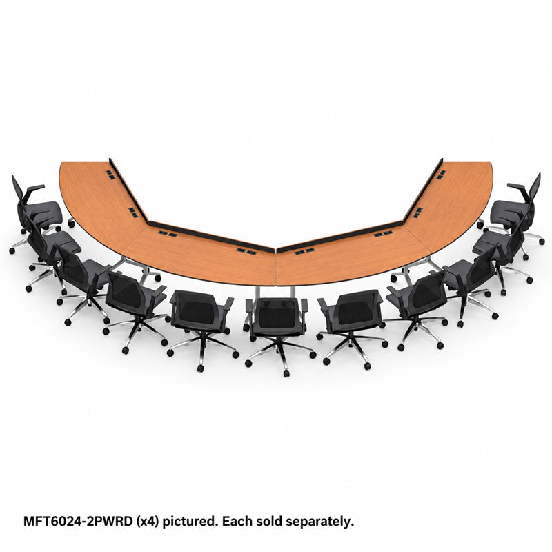 Audio Visual Furniture Modular Folding Table (2 Person, Round) MFT6024-2PWRD