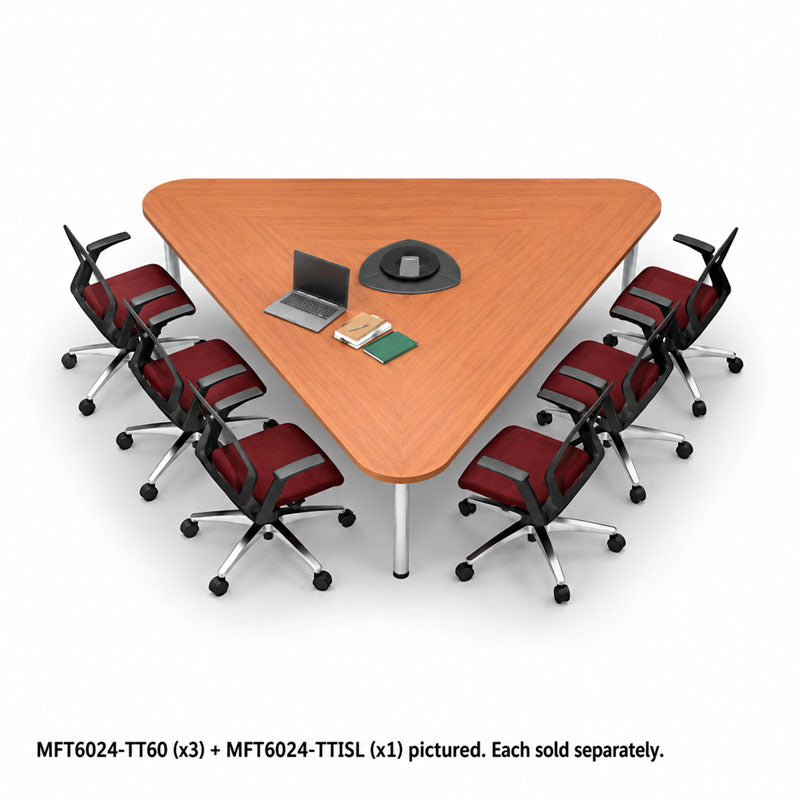 Audio Visual Furniture Triangle Table Center Island, MFT6024-TTISL