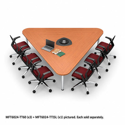 Audio Visual Furniture Triangle Table Center Island, MFT6024-TTISL