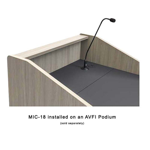 Audio Visual Furniture 18 Inch Gooseneck Microphone (Black) MIC-18