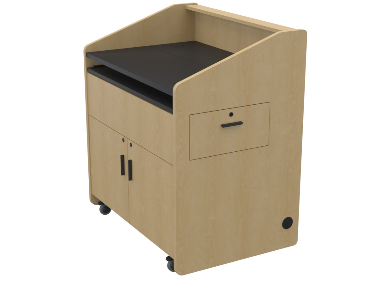 Audio Visual Furniture Single Rack Multimedia Podium (10RU) PD3002