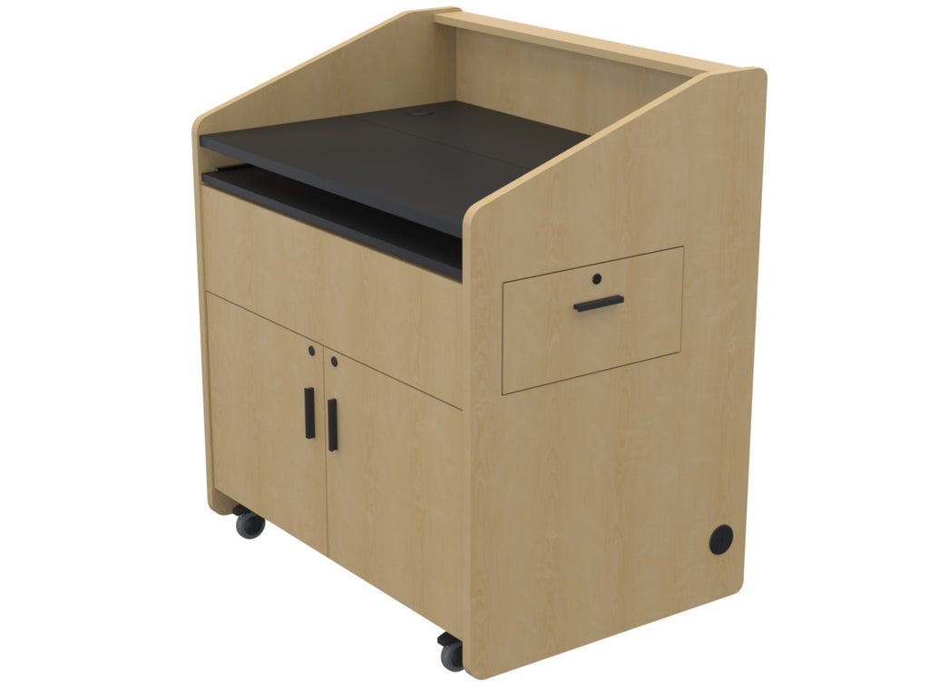 Audio Visual Furniture Single Rack Multimedia Podium (10RU) PD3002