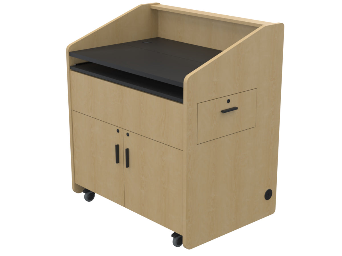 Audio Visual Furniture Single Rack Multimedia Podium (10RU) PD3002