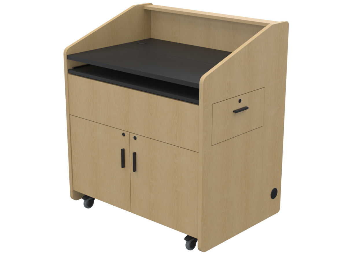 Audio Visual Furniture Single Rack Multimedia Podium (10RU) PD3002