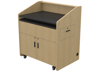 Audio Visual Furniture Single Rack Multimedia Podium (10RU) PD3002