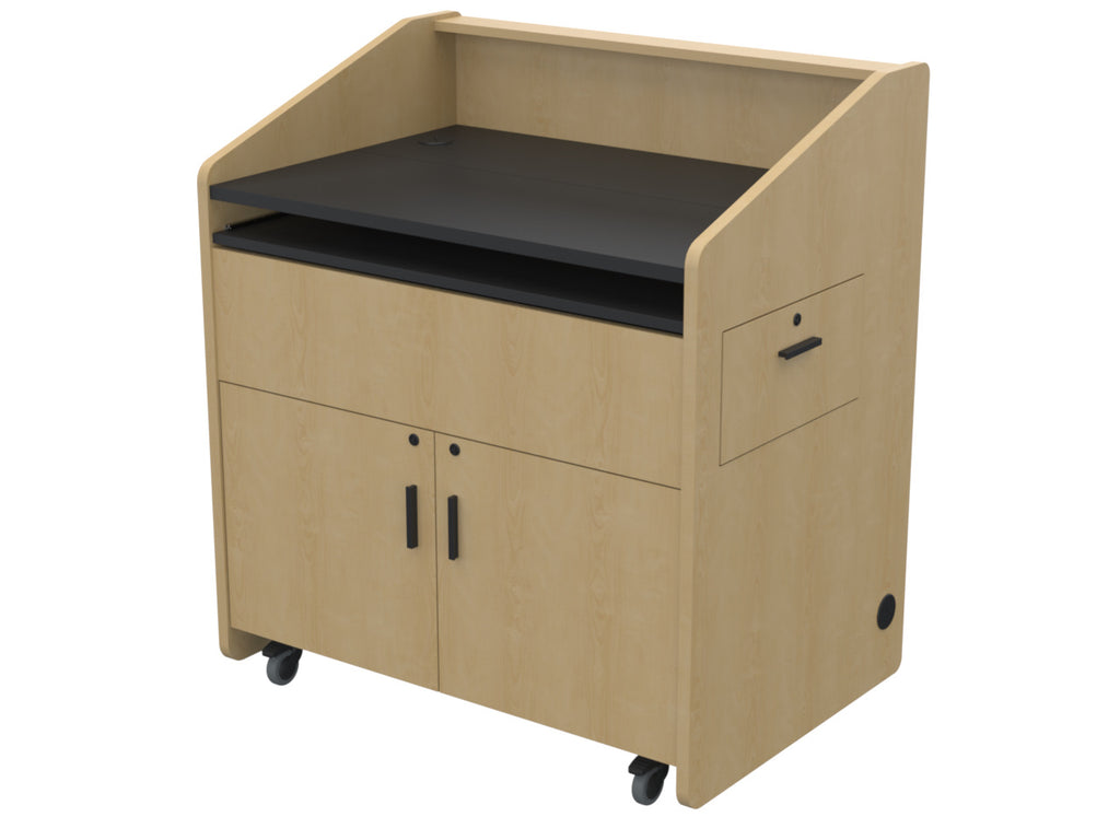 Audio Visual Furniture Single Rack Multimedia Podium (10RU) PD3002