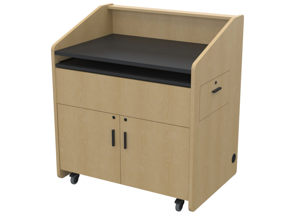 Audio Visual Furniture Single Rack Multimedia Podium (10RU) PD3002