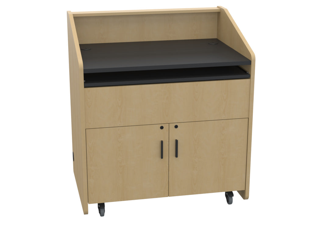 Audio Visual Furniture Single Rack Multimedia Podium (10RU) PD3002