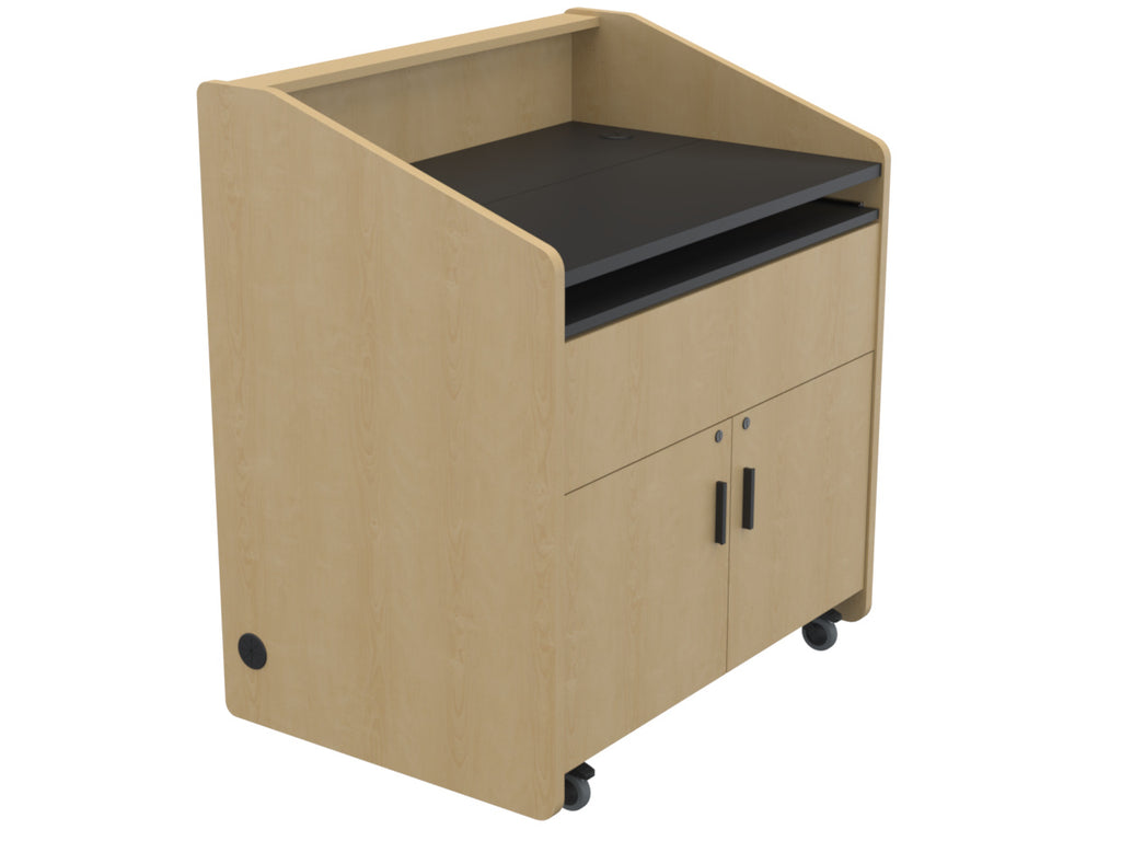 Audio Visual Furniture Single Rack Multimedia Podium (10RU) PD3002