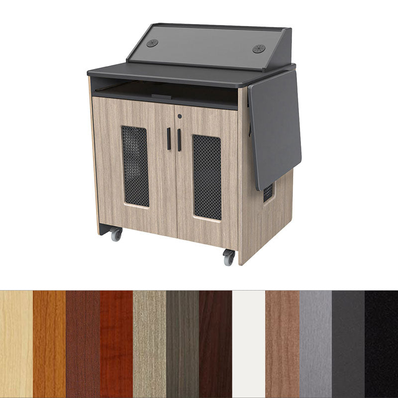 Audio Visual Furniture Mobile Instructor Station (14RU, Various) PD51