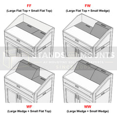 Audio Visual Furniture Executive Podium (12RU, Various) PDX21